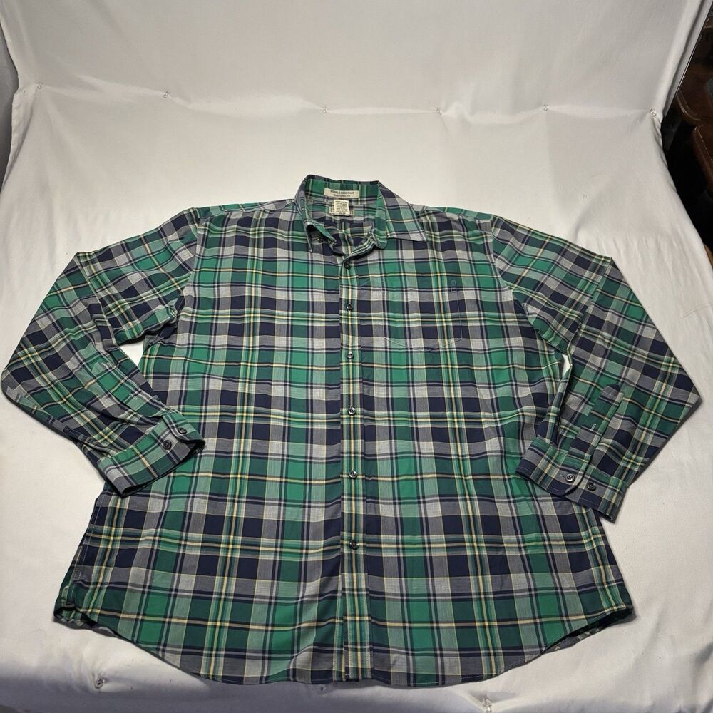 L.L.Bean Wrinkle Resistant Plaid Button Down Shirt Men’s Large Regular
